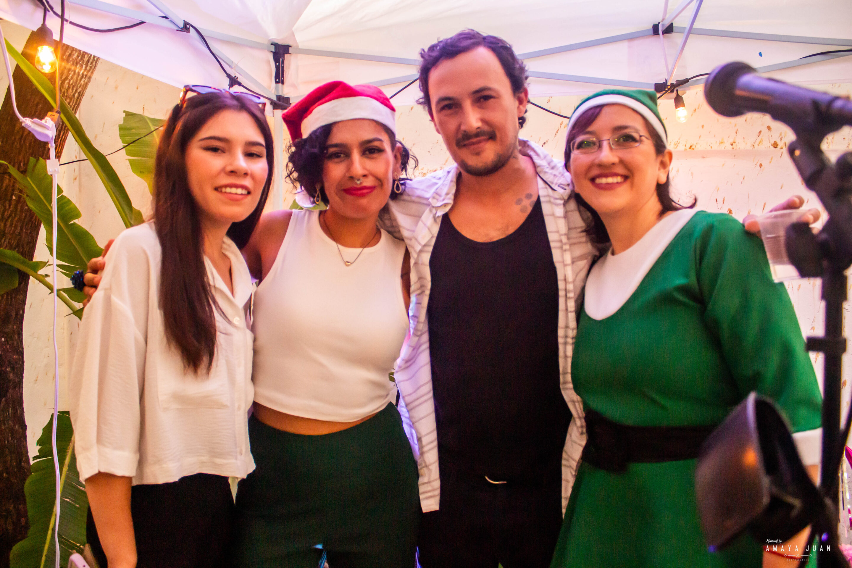 3 women and 1 man who all sang at the El Telar Posada event on 12/22/23.