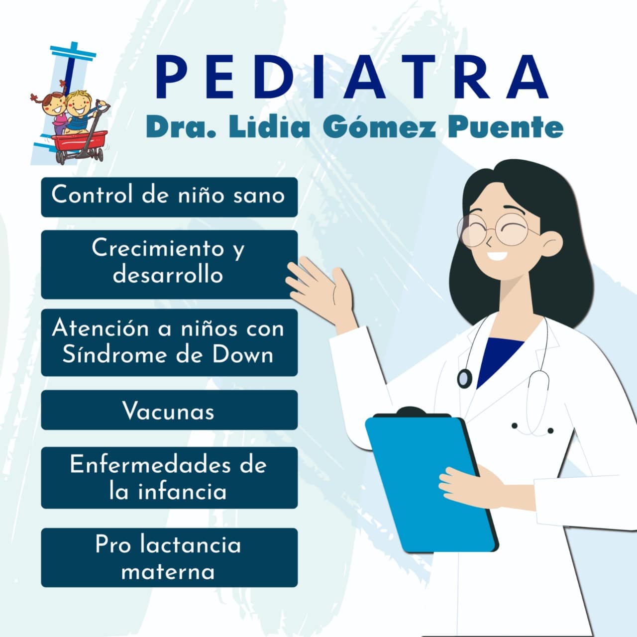 Dr. Lidia Gomes Puente offers a variety of services for the children and families of Puerto Morelos including well-child visits, growth and development assessments, help with lactation, services for children with disabilities and more.