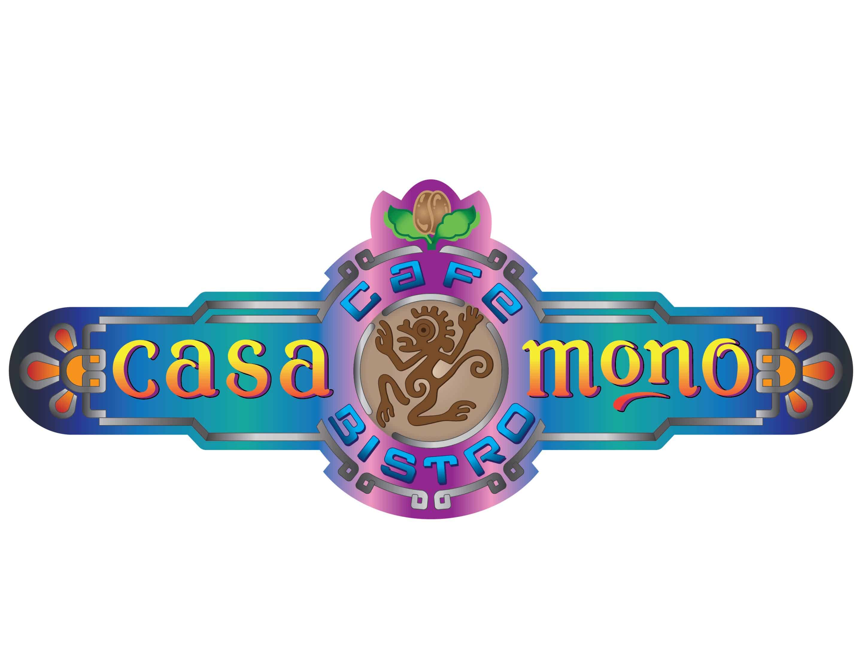 Logo for Casa Mono Café Bistro in Puerto Morelos.