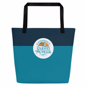 XPM Dark Teal All-Over Print Large Tote Bag