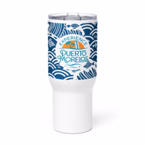 Waves and Fish Travel mug with a handle