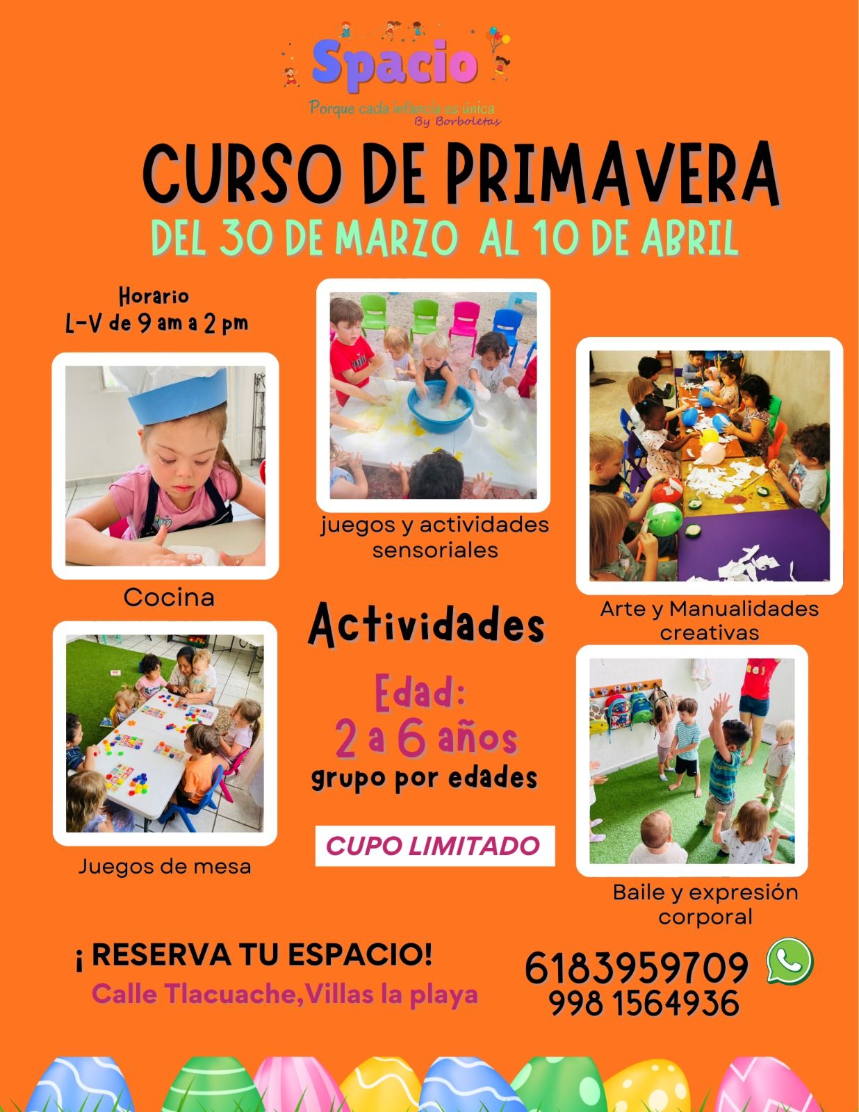My little space barboleto Puerto Morelos kids spring break day camp 2026