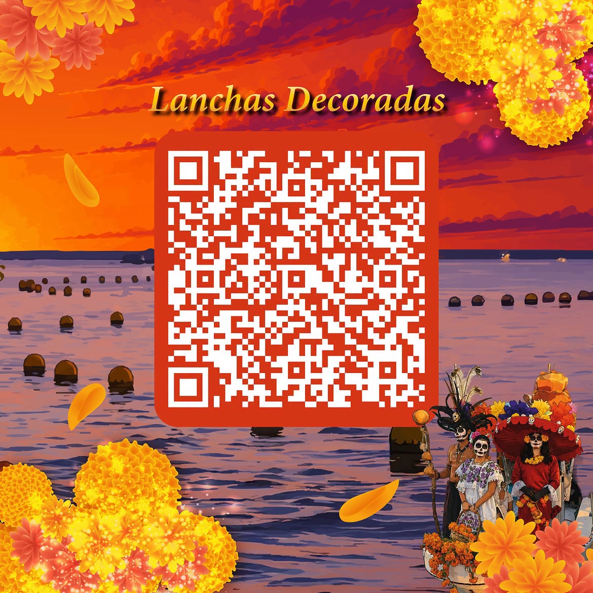 Lanchas Decoradas Decorated boat contest information Puerto Morelos Mar y Almas Janal Pixan 2026